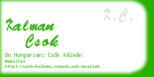 kalman csok business card